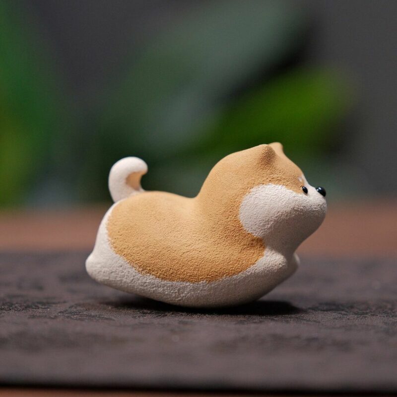 Handmade Zisha Yixing Clay Little Shiba Tea Pet