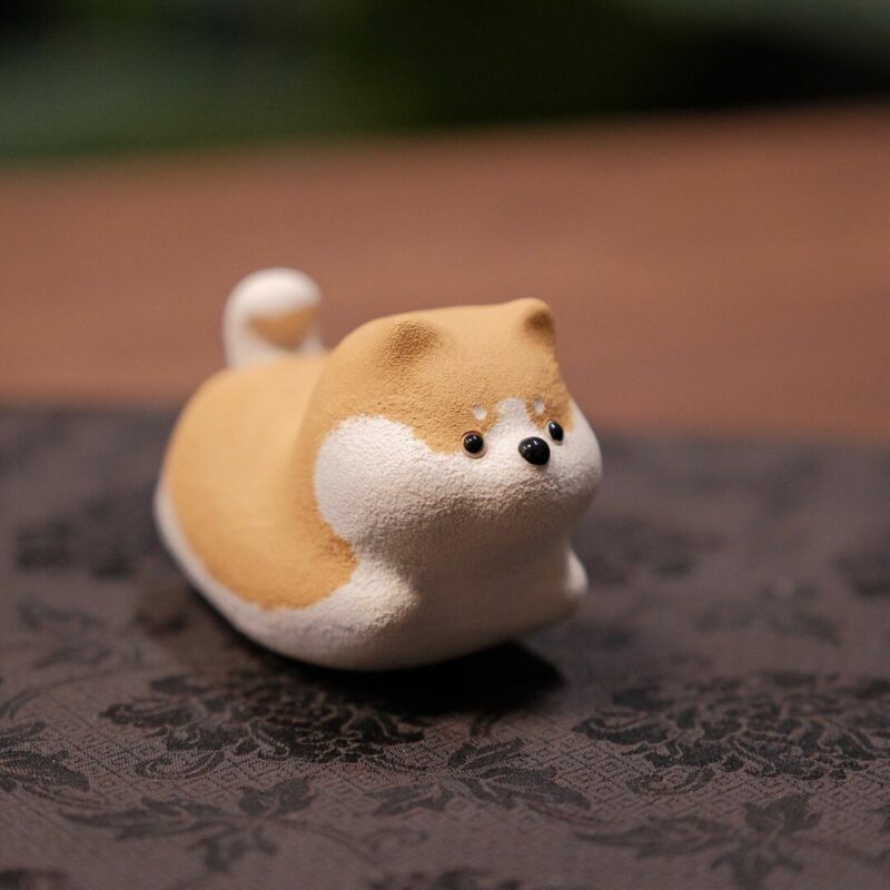 Handmade Zisha Yixing Clay Little Shiba Tea Pet