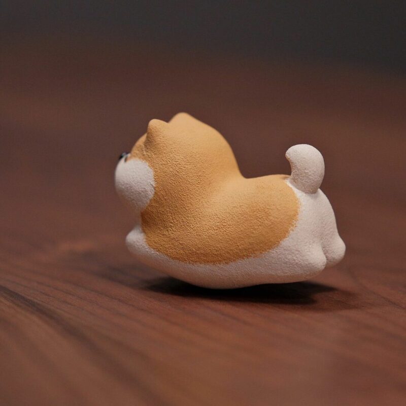 Handmade Zisha Yixing Clay Little Shiba Tea Pet