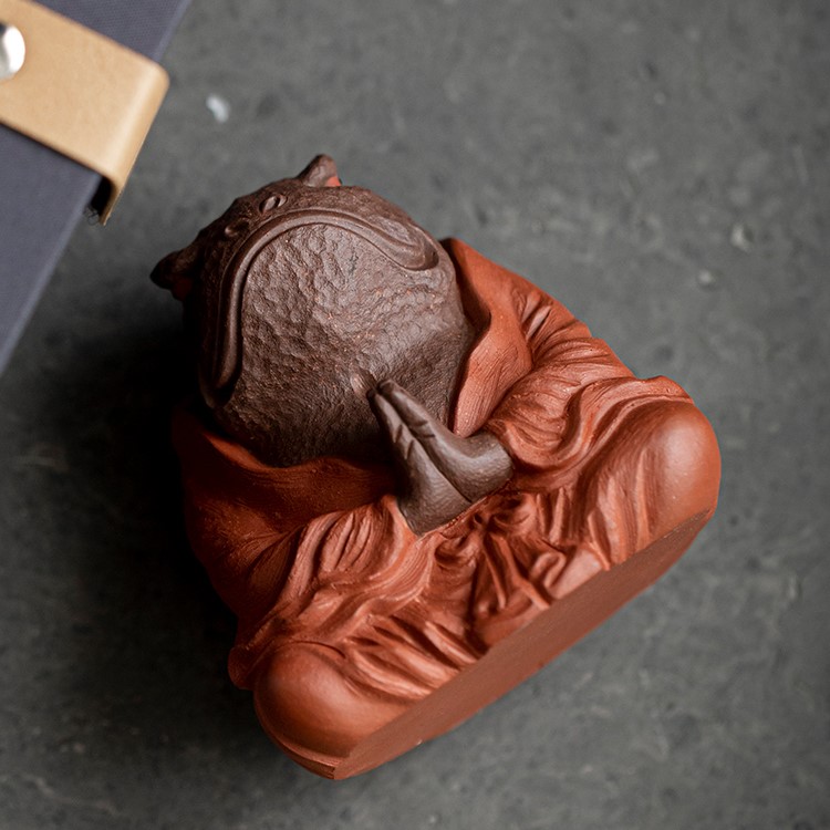 Handmade Zisha Yixing Clay Toad Saint Tea Pet