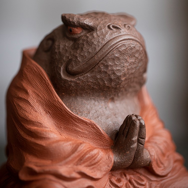 Handmade Zisha Yixing Clay Toad Saint Tea Pet