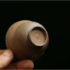 HandmadeUnglazed-Aged-Rock-Clay-Gourd-60ml-Tea-Cup-2 Handmade Unglazed Aged Rock Clay Yuan Bao 90ml Gaiwan