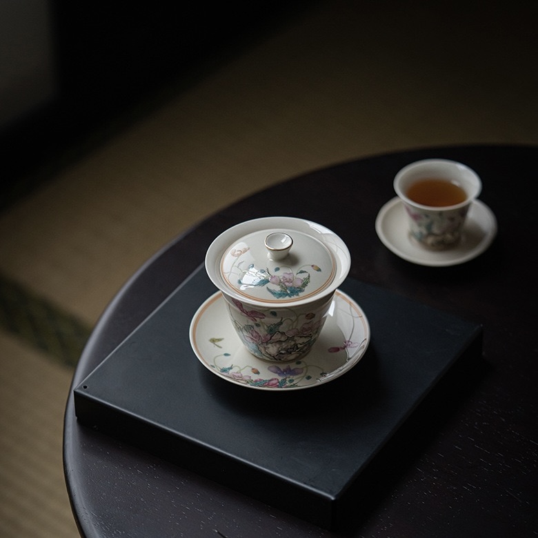 IMG_9521 Vintage Ceramic Corn Poppy 120ml Gaiwan