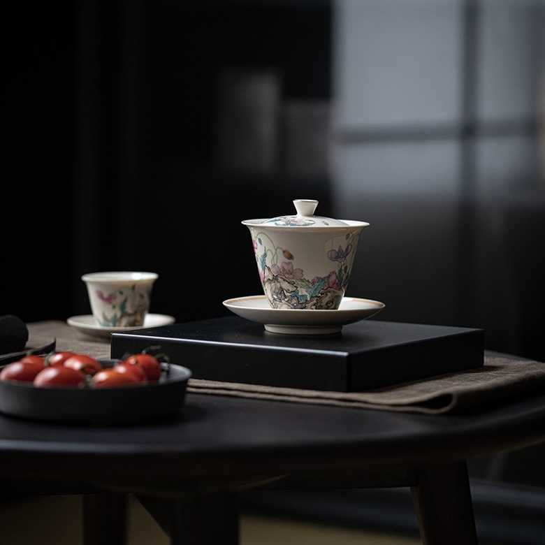 IMG_9524 Vintage Ceramic Corn Poppy 120ml Gaiwan