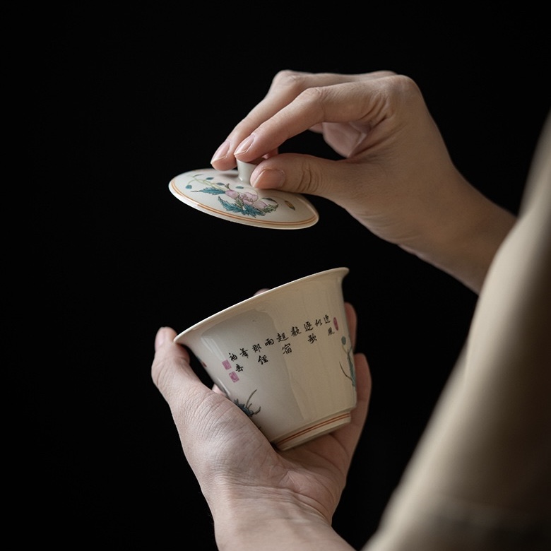 IMG_9526 Vintage Ceramic Corn Poppy 120ml Gaiwan