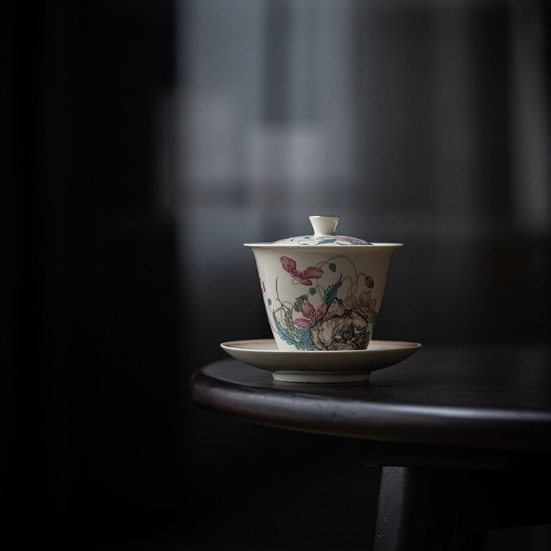 IMG_9528 Vintage Ceramic Corn Poppy 120ml Gaiwan