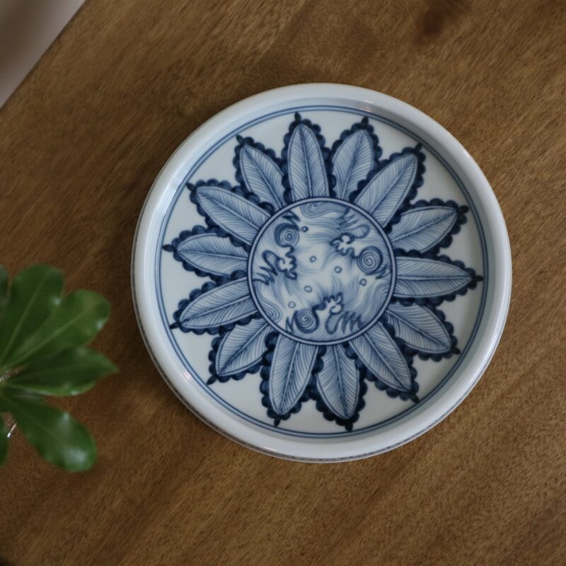 Qinghua-Ceramic-Banana-Leaf-70ml-Gaiwan-10 Preorder - Qinghua Ceramic Banana Leaf 70ml Gaiwan