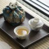 Qinghua-White-Porcelain-Daisy-100ml-Tea-Set-5 Qinghua White Porcelain Daisy 100ml Travel Tea Set