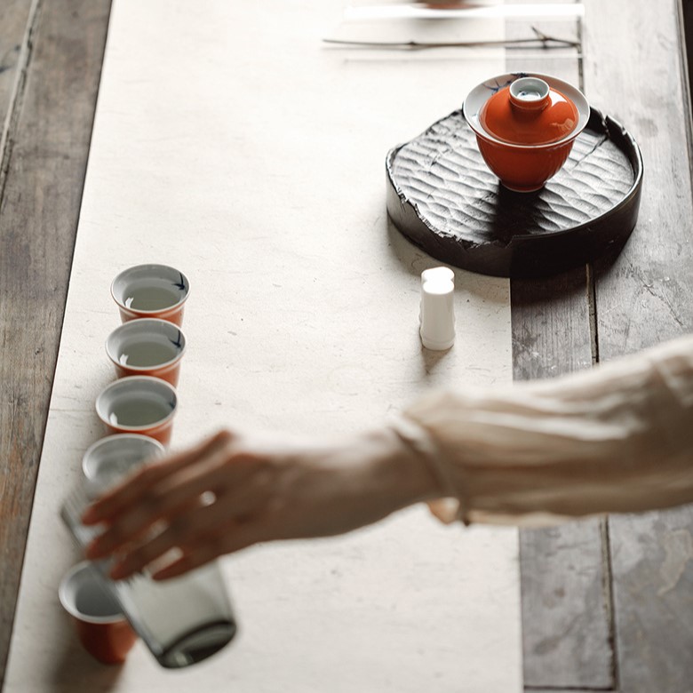 Red-Glaze-Qinghua-Bamboo-120ml-Gaiwan-3 Red Glaze Qinghua Bamboo 120ml Gaiwan