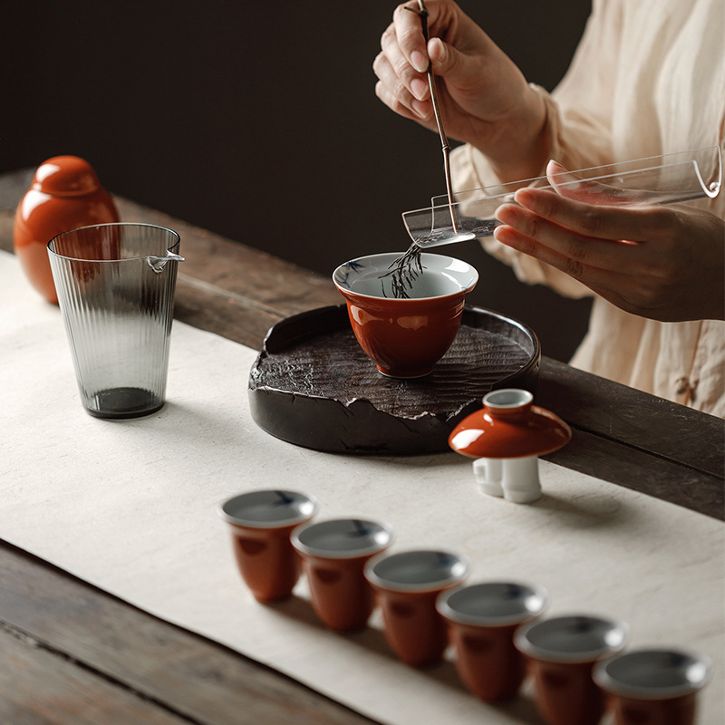 Red-Glaze-Qinghua-Bamboo-120ml-Gaiwan-6 Red Glaze Qinghua Bamboo 120ml Gaiwan