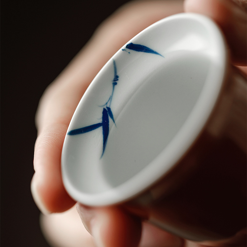 Red-Glaze-Qinghua-Bamboo-30ml-Tea-cup-3 Red Glaze Qinghua Bamboo 120ml Gaiwan