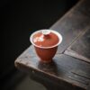 Red-Glaze-Qinghua-Poem-120ml-Gaiwan-3 Red Glaze Qinghua Poem 120ml Gaiwan
