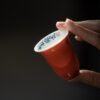 Red-Glaze-Qinghua-Poem-30ml-Tea-Cup-1 Red Glaze Qinghua Poem 120ml Gaiwan