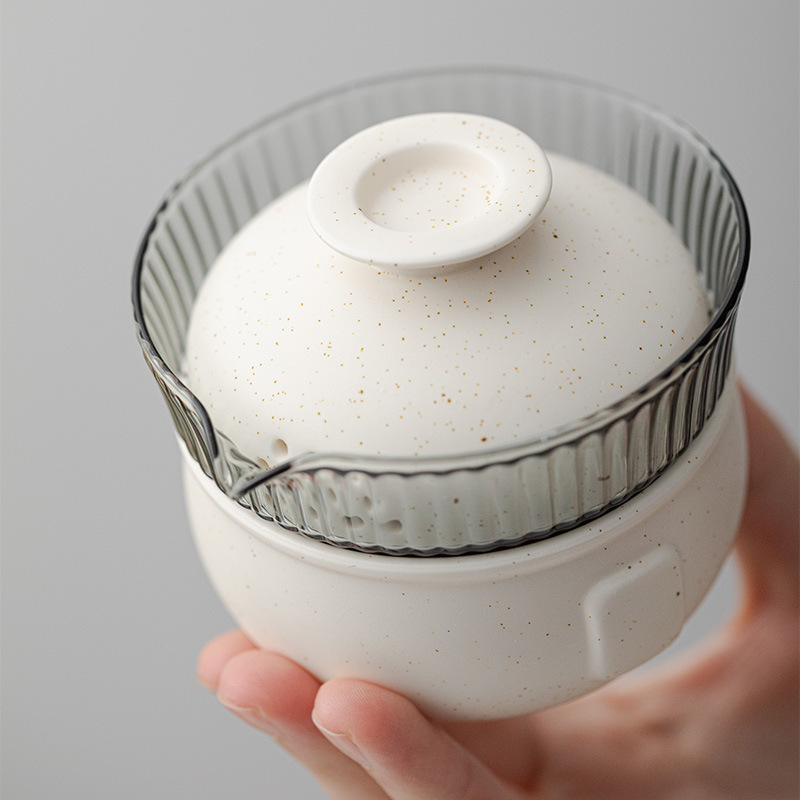 Simple Chic Ceramic Travel 130ml Tea Set