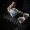 Vintage-Qinghua-Ceramic-Bamboo-110ml-Gaiwan-8 Vintage Qinghua Ceramic Bamboo 110ml Gaiwan