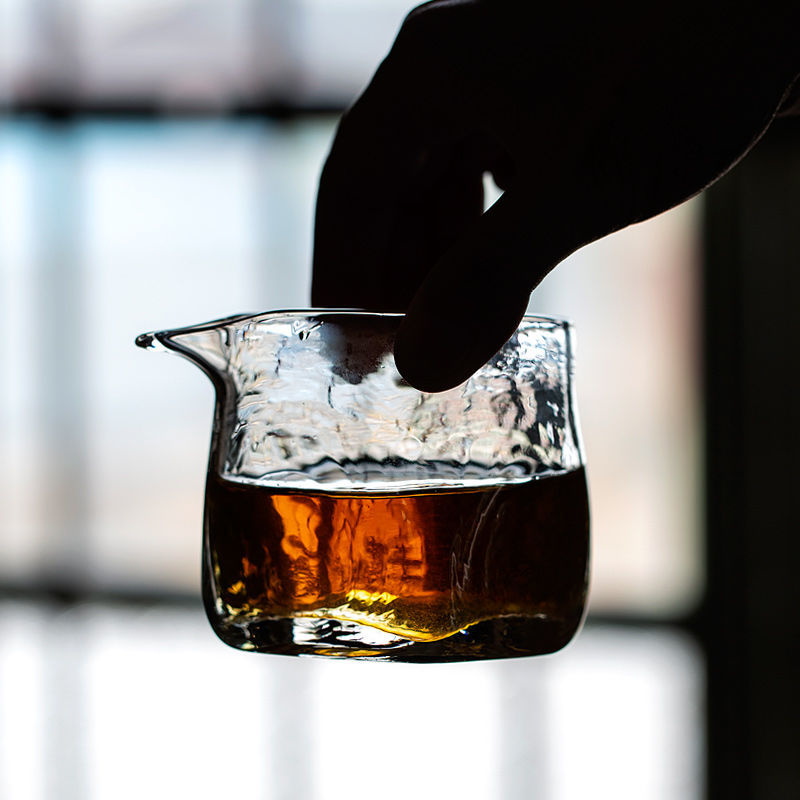 20240919_051534596_iOS Thickened Hammered Glass Little Square 170ml Fair Cup Gong Dao Bei