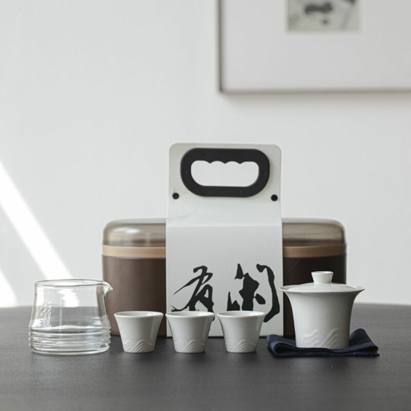 Outdoor Portable Ceramic You Xian Travel Tea Set