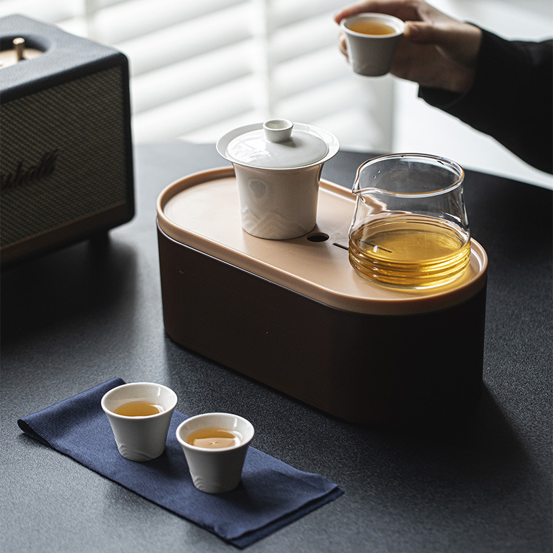 Outdoor Portable Ceramic You Xian Travel Tea Set