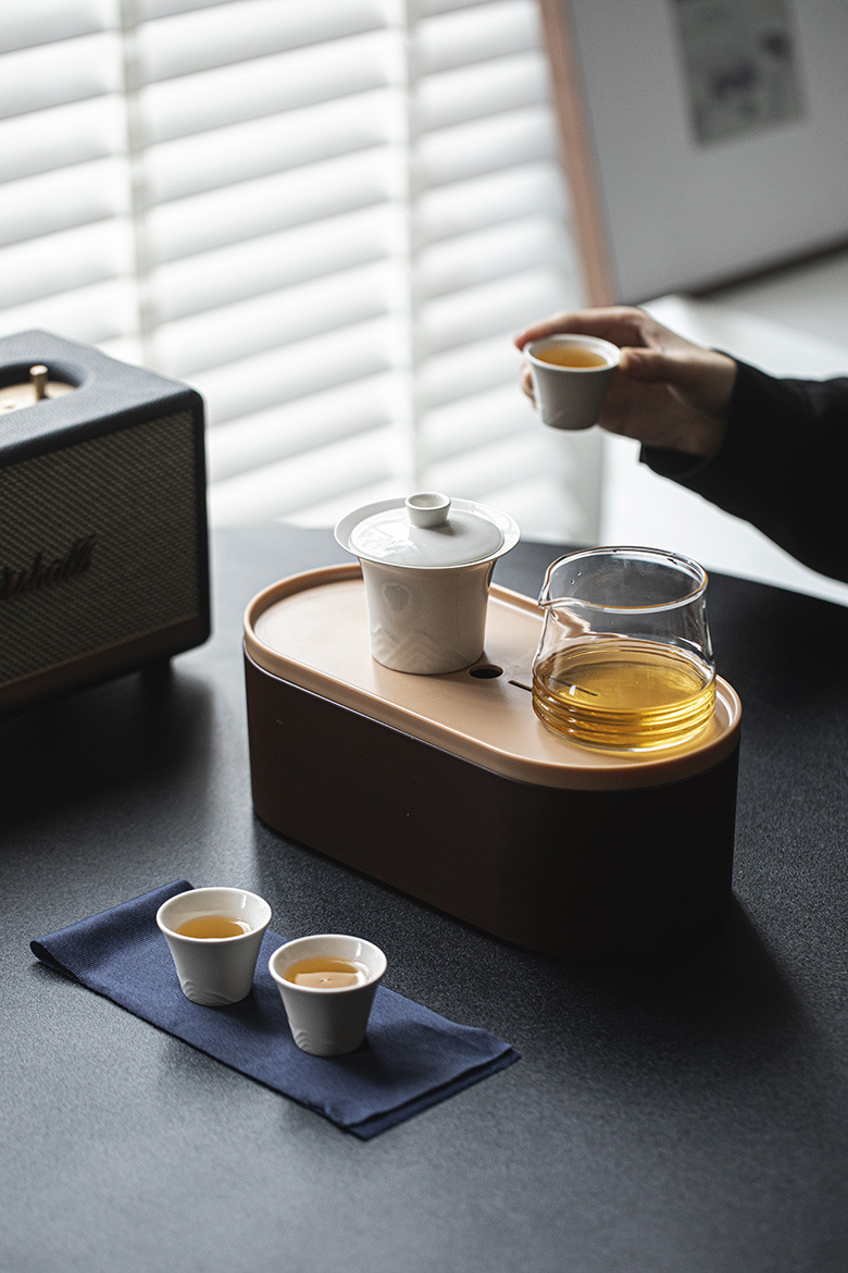 Outdoor Portable Ceramic You Xian Travel Tea Set