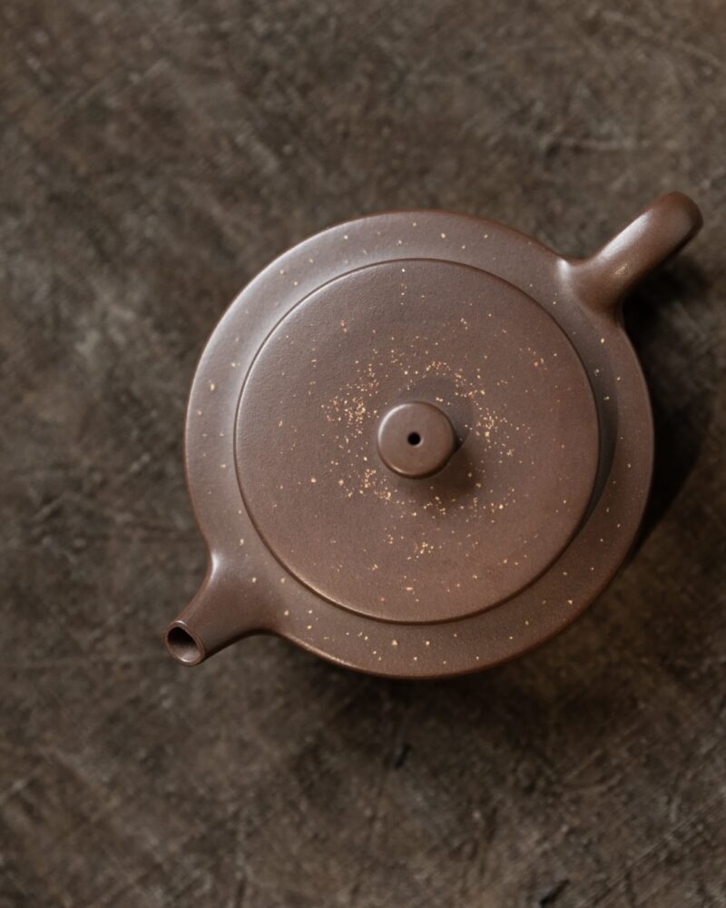 Fully Handmade Speckled Zini Ming Style Zhou Pan 140ml Yixing Teapot