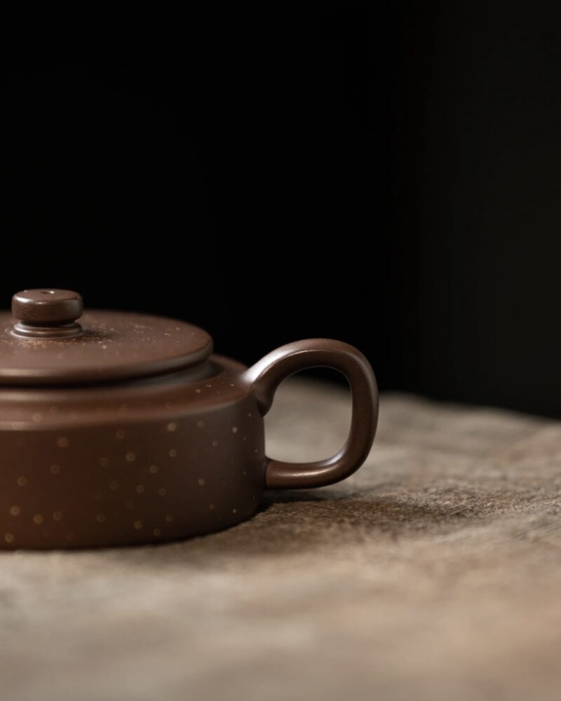Fully Handmade Speckled Zini Ming Style Zhou Pan 140ml Yixing Teapot