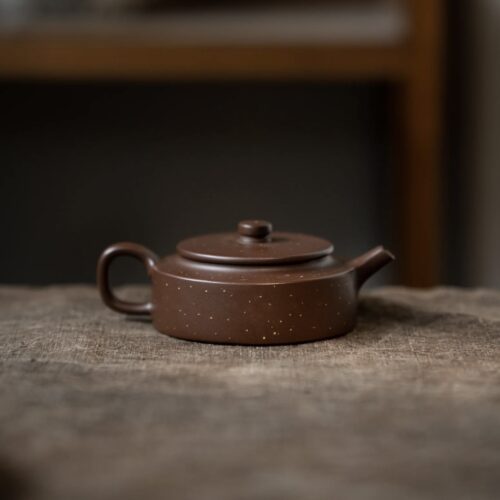 Screenshot Fully Handmade Speckled Zini Ming Style Zhou Pan 140ml Yixing Teapot