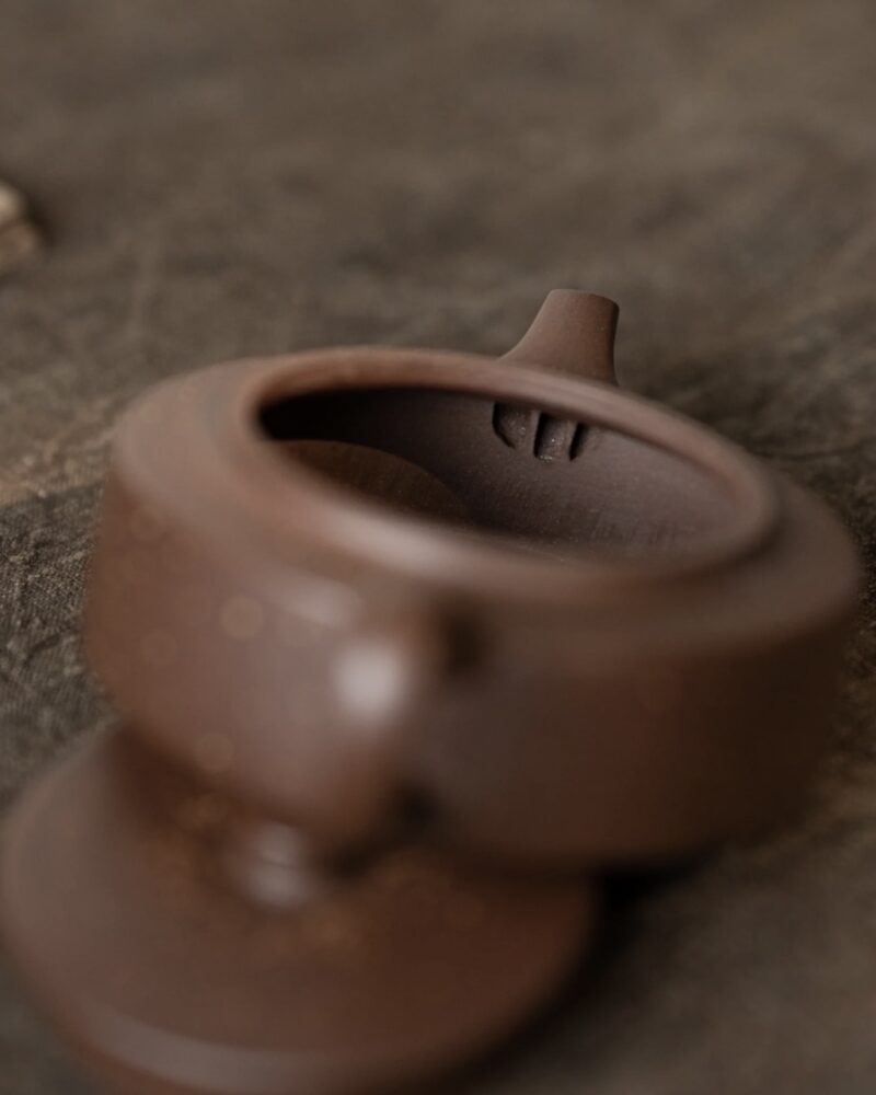 Fully Handmade Speckled Zini Ming Style Zhou Pan 140ml Yixing Teapot