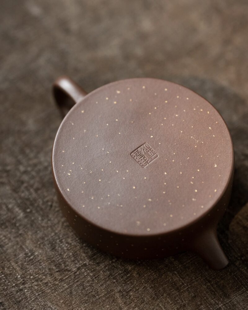 Fully Handmade Speckled Zini Ming Style Zhou Pan 140ml Yixing Teapot