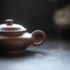 Half Handmade Xiao Hong Ni Short Pan Hu 90ml Yixing Teapot