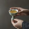 Colored Glaze Ceramic Celadon Bamboo 135ml Gaiwan (10) Colored Glaze Ceramic Celadon Bamboo 135ml Gaiwan