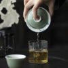 Colored Glaze Ceramic Celadon Bamboo 135ml Gaiwan (5) Colored Glaze Ceramic Celadon Bamboo 135ml Gaiwan