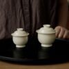 Handmade Ceramic Linglan 120ml Gaiwan (1) Handmade Ceramic Linglan 120ml Gaiwan