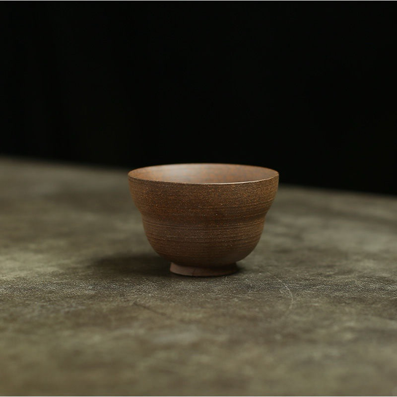 Handmade Unglazed Aged Rock Clay Chan Ding 80ml Gaiwan