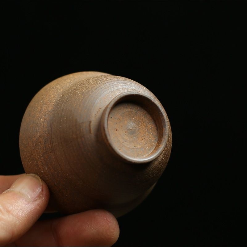 Handmade Unglazed Aged Rock Clay Chan Ding 80ml Gaiwan