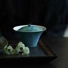 Powder Glaze Ceramic Moon River 130ml Gaiwan