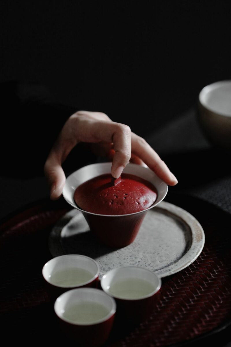 Powder Glaze Ceramic Moon River 130ml Gaiwan