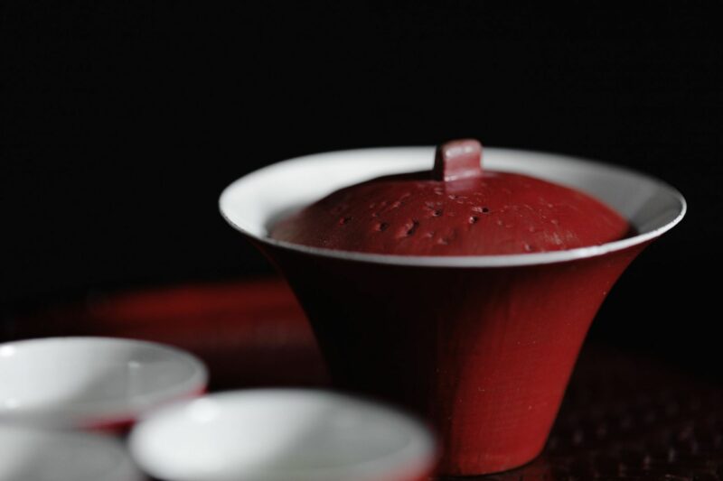 Powder Glaze Ceramic Moon River 130ml Gaiwan