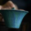 Powder Glaze Ceramic Moon River 130ml Gaiwan