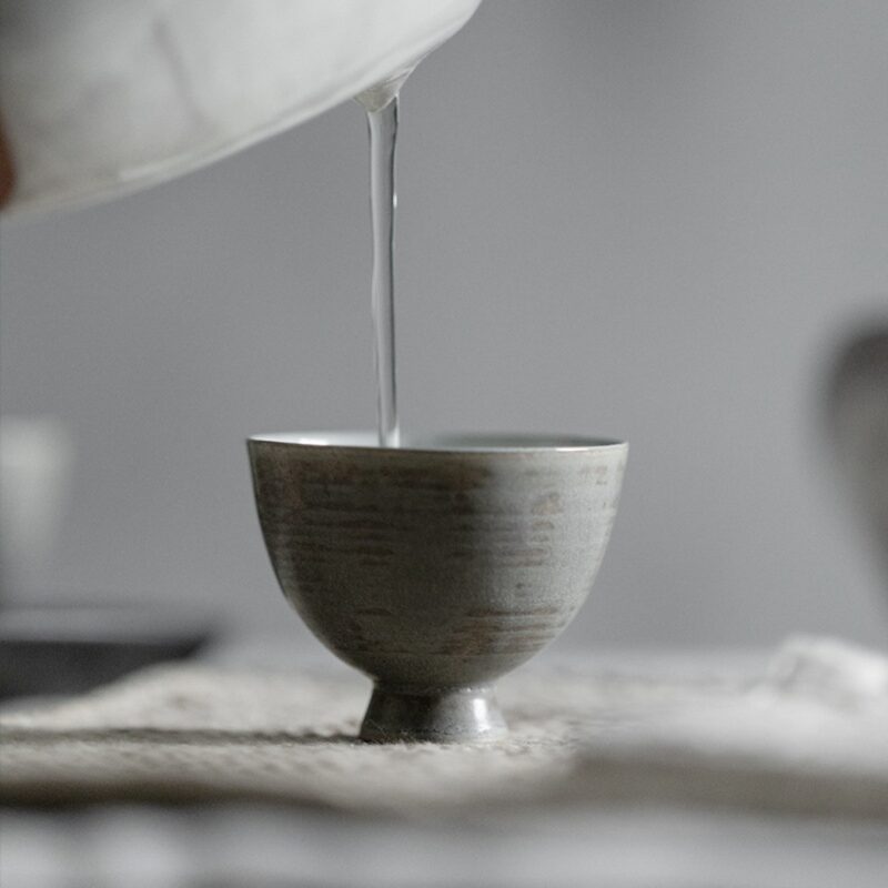 778 (1) Powder Glaze Ceramic 40ml High Foot Tea Cup