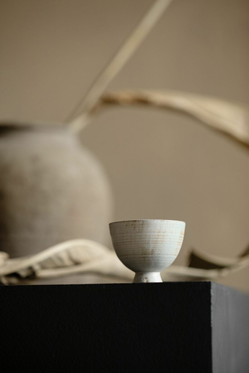 778 (20) Powder Glaze Ceramic 40ml High Foot Tea Cup