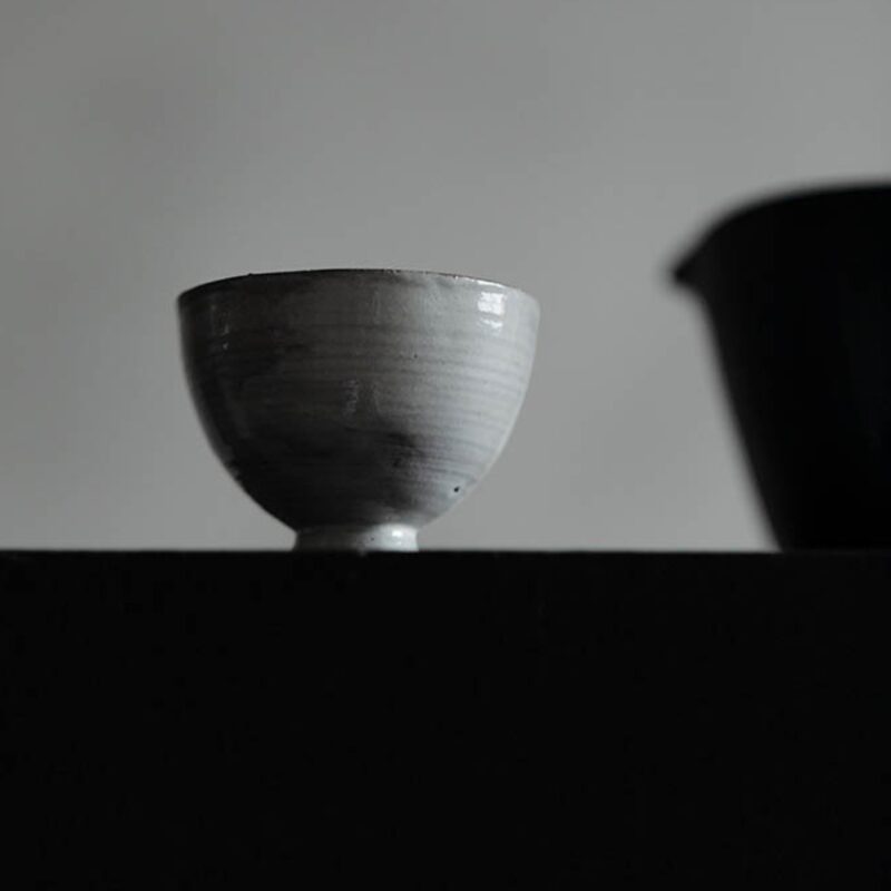 778 (3) Powder Glaze Ceramic 40ml High Foot Tea Cup