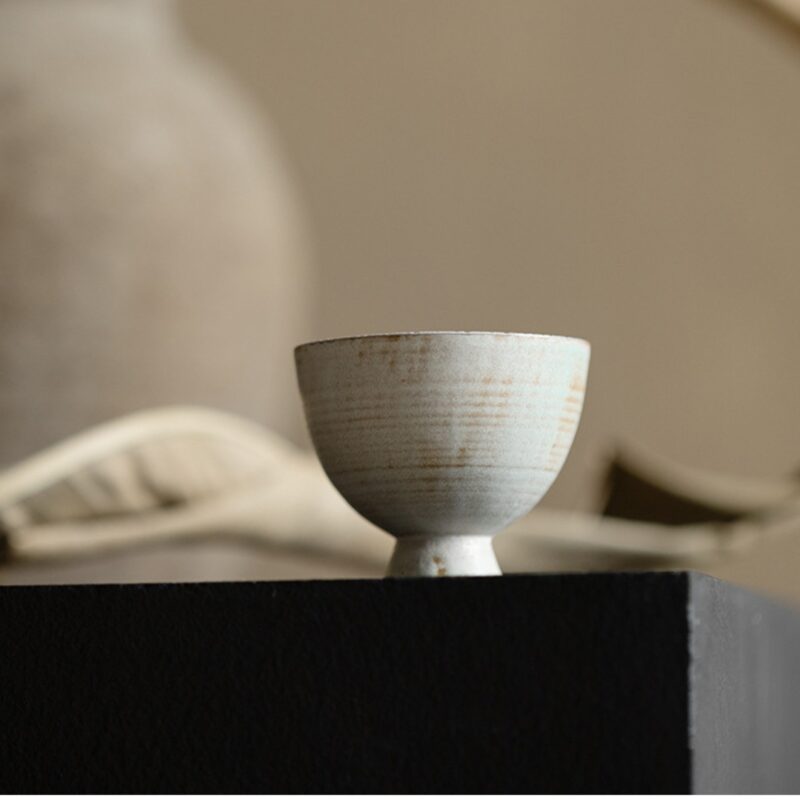 778 (4) Powder Glaze Ceramic 40ml High Foot Tea Cup