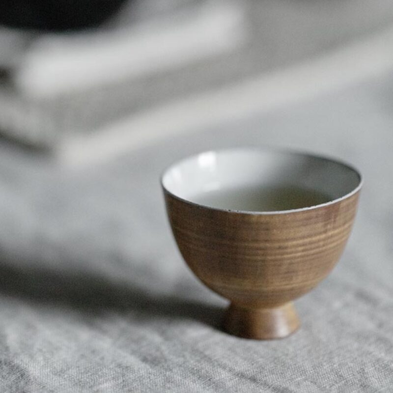 778 (6) Powder Glaze Ceramic 40ml High Foot Tea Cup