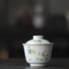779 (5) Vintage Style Ceramic Butterfly 90ml Gaiwan