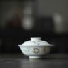 779 (7) Vintage Style Ceramic Butterfly 90ml Gaiwan