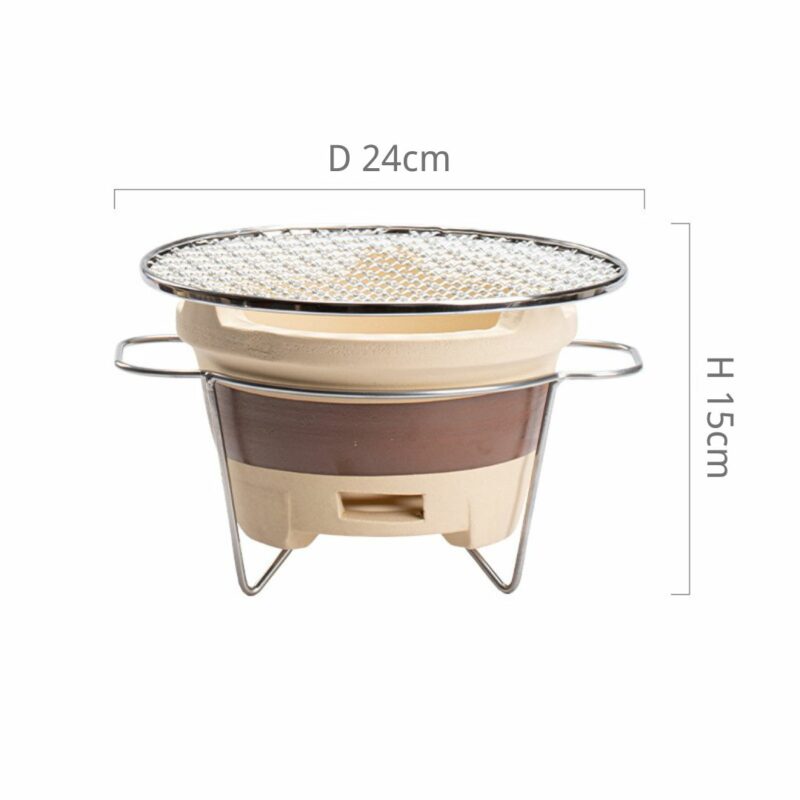 Vintage Crude Pottery  Charcoal Stove and Kettle