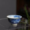 Fully Handmade Ceramic Qinghua Mountain Tea Cup