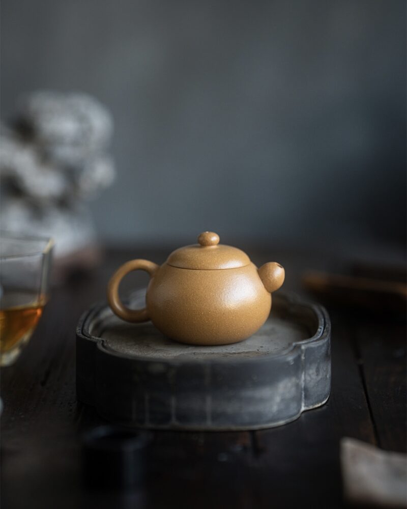 Half Handmade Duanni Gourd Wen Dan 140ml Yixing Teapot
