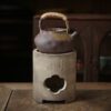 Handmade White Clay Tea Poem Charcoal Stove and Kettle