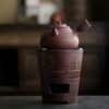 807 (1) Vintage Style Crude Pottery Xian Shan Charcoal Stove and Kettle